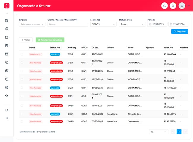 Módulo financeiro integrado ao orçamento no JobbLive - Imagem 4